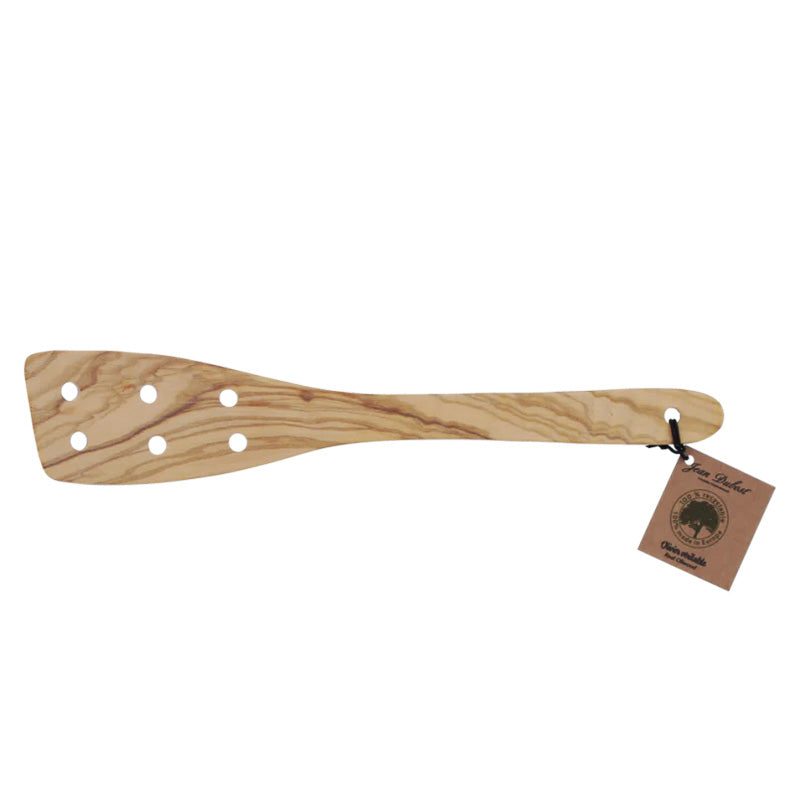 Spatule galbée trouée en bois d'olivier 30 cm Jean Dubost
