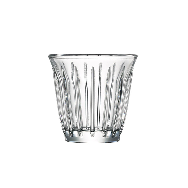 Coffret 6 tasses en verre pressé 10 cl Zinc La Rochère