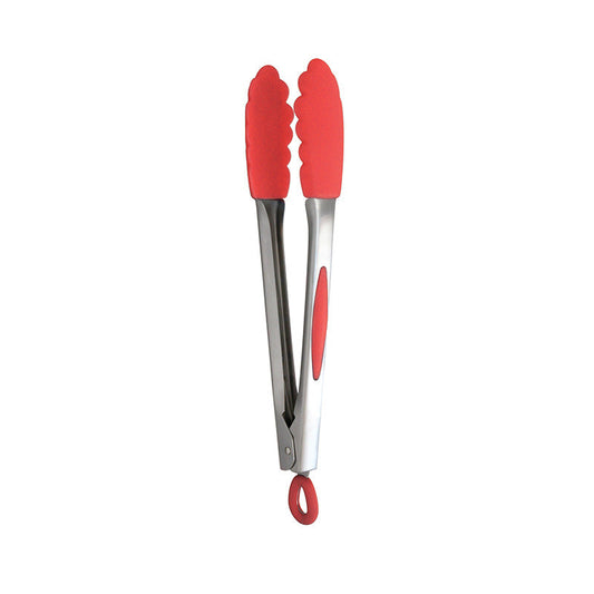 Pince de cuisine en silicone et en inox 30cm rouge Mastrad