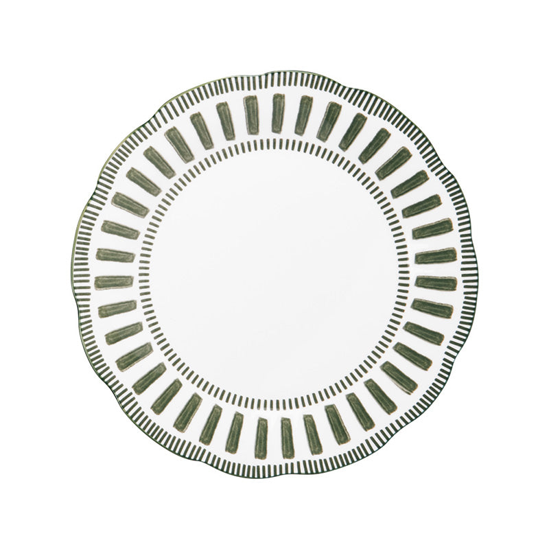 Assiette calotte porcelaine verte 22cm Napoli Table Passion