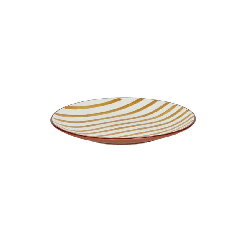 4 assiettes à dessert en porcelaine 20,3 cm jaune Mykonos Pomax