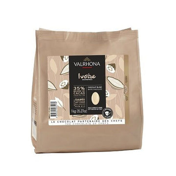 Chocolat pâtissier blanc Ivoire 35% 1 kg Valrhona