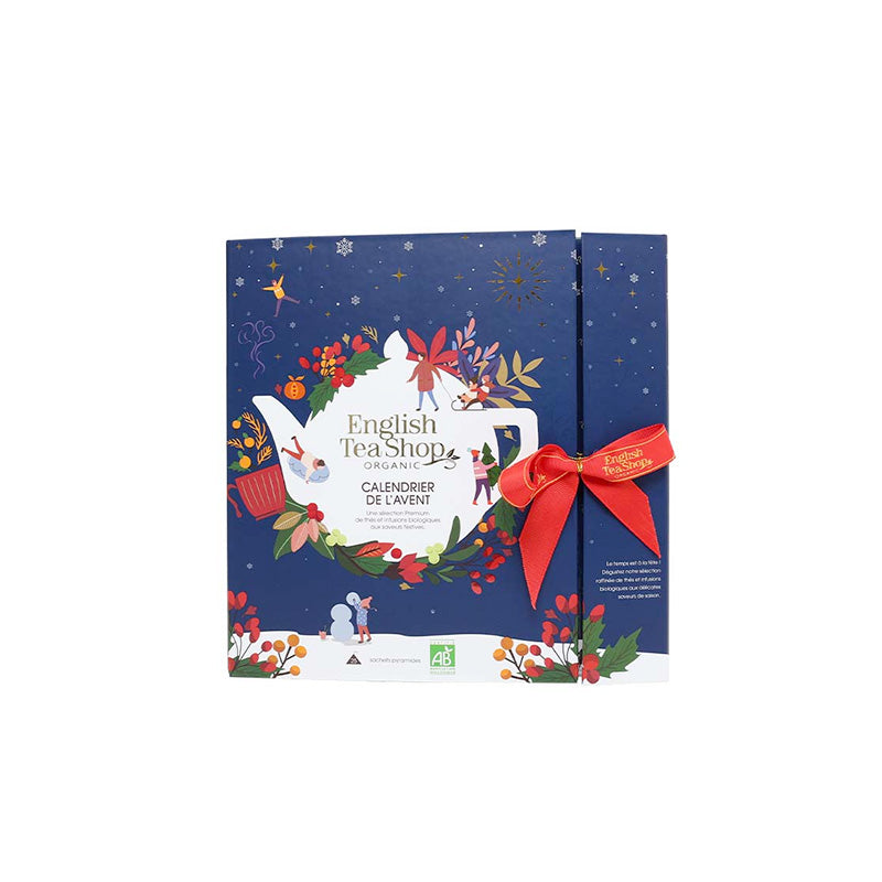 Calendrier Livre Avent Bleu Bio 25 sachets English Tea Shop