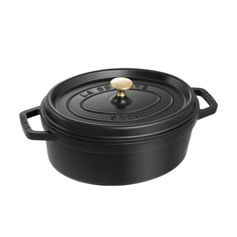Cocotte en fonte ovale 31cm noire Staub