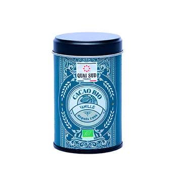 Boîte de cacao en poudre vanille BIO 250g Quai Sud