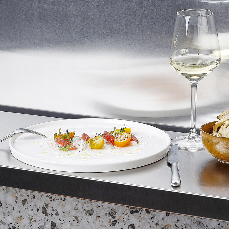 Assiette plate 26,5cm low rim blanc Gusto Bonbistro