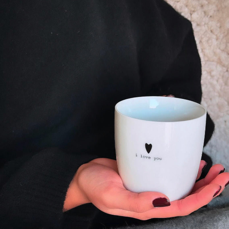 Mug I love you blanc en porcelaine 300ml Sogne