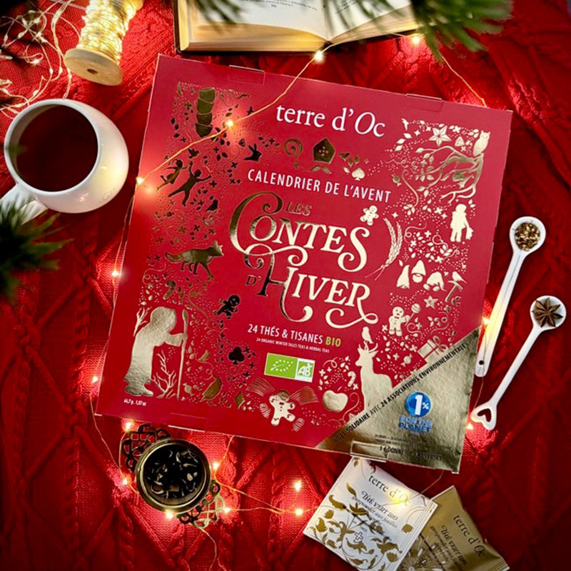Calendrier de l'Avent 24 sachets de thés & infusions bio Terre d'oc