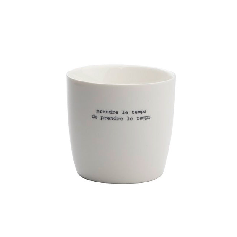 Mug Prendre le temps de prendre le temps blanc en porcelaine 300ml Sogne