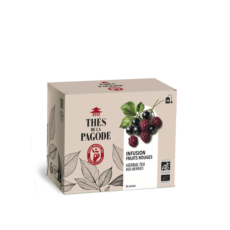 Coffret de 20 infusettes d'infusion fruits rouges bio Thés de la Pagode