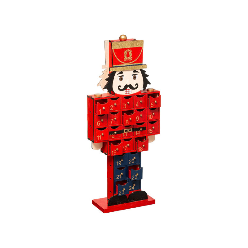 Calendrier de l'avent casse noisette 48 cm rouge Feeric Lights & Christmas