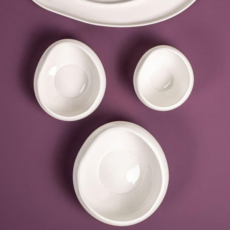 Coupelle organique en porcelaine 12x11 cm Table Passion