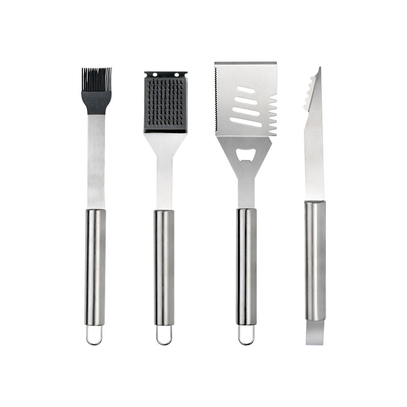 Coffret barbecue 4 ustensiles en inox Leopold