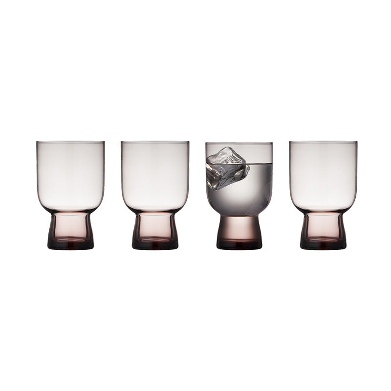 4 verres à eau en verre 30cl rose Sorrento Lyngby