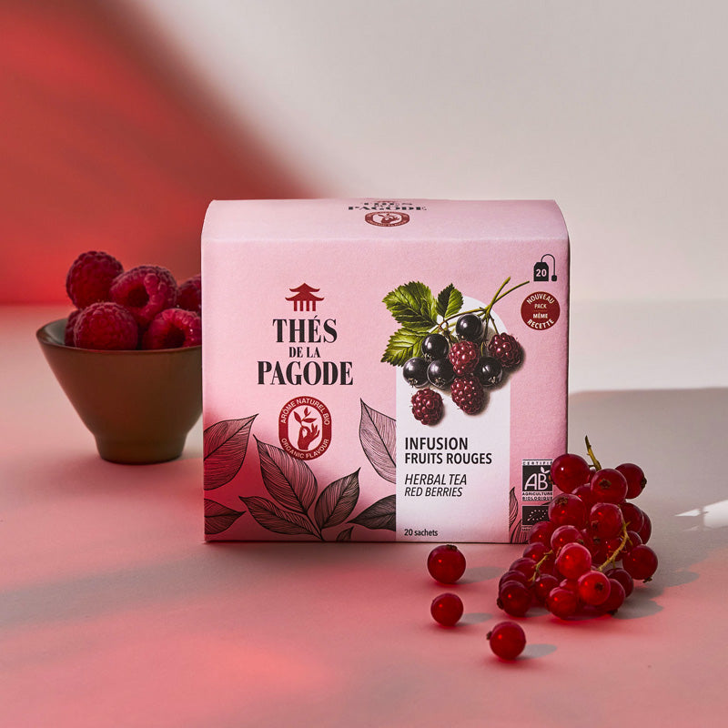Coffret de 20 infusettes d'infusion fruits rouges bio Thés de la Pagode