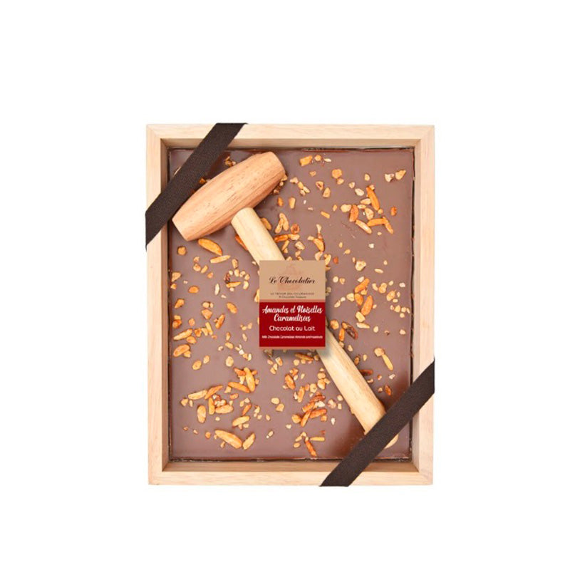 Chocolat à partager lait amandes & noisettes caramélisées 320g Le comptoir de Mathilde