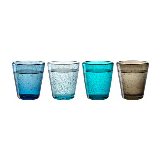 Boîte de 4 verres assortis Azur Burano Leonardo