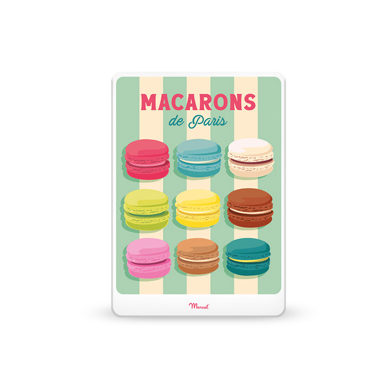 Boîte en métal flûtes feuilletées chocolat Macaron Sacré Marcel