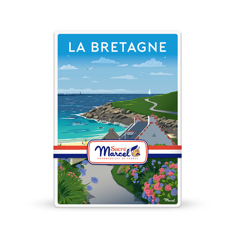 Boîte en métal galettes et palets bretons Côte Bretonne Sacré Marcel