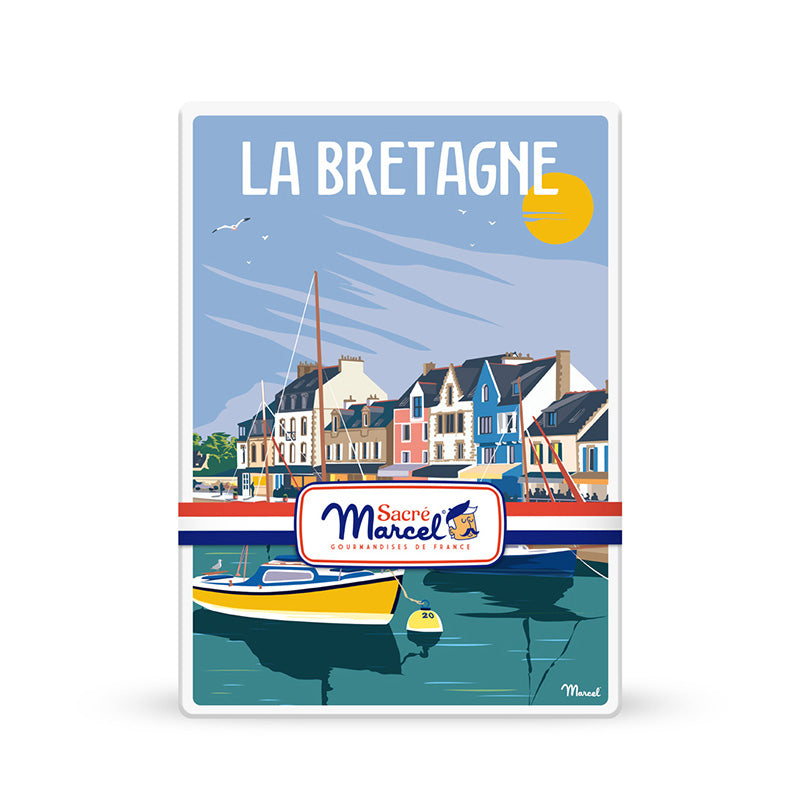 Boîte en métal galettes et palets bretons Port de Bretagne Sacré Marcel