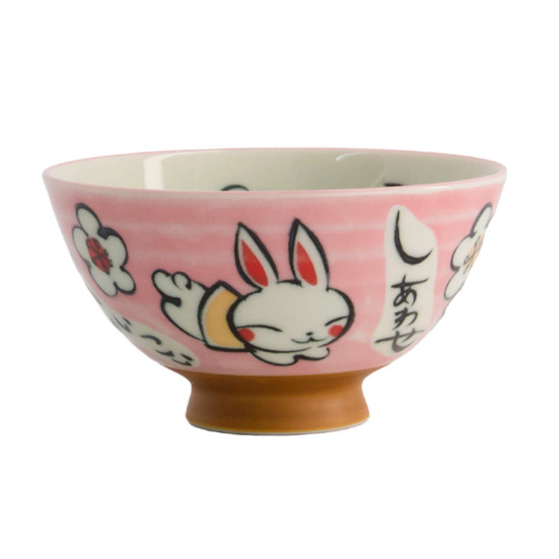 Bol à riz Kawaii lapin rose 300ml Tokyo Design