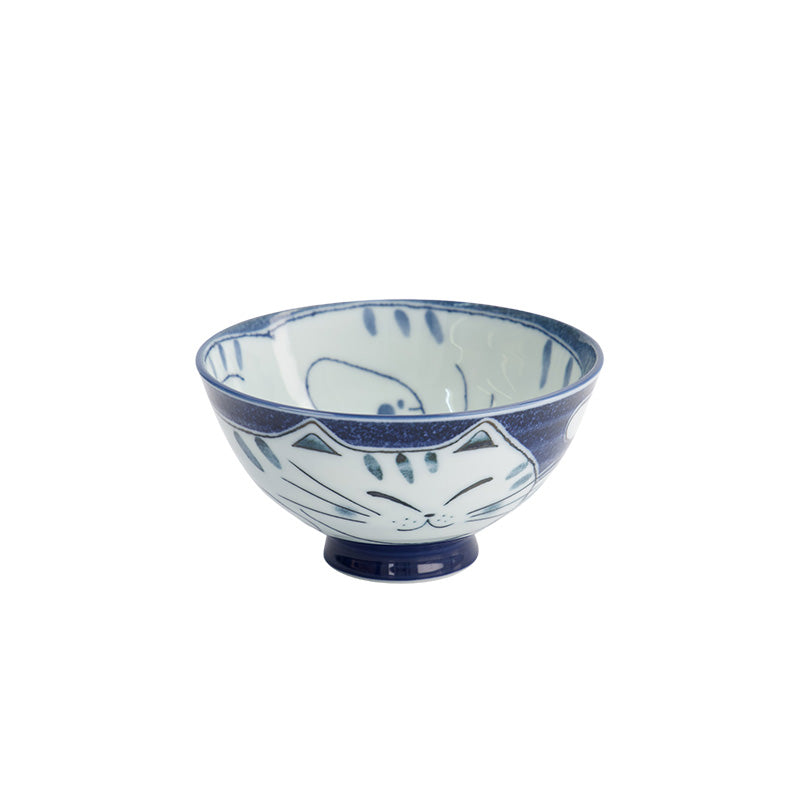 Bol a riz porcelaine bleu 300ml Kawaii cat Tokyo Design