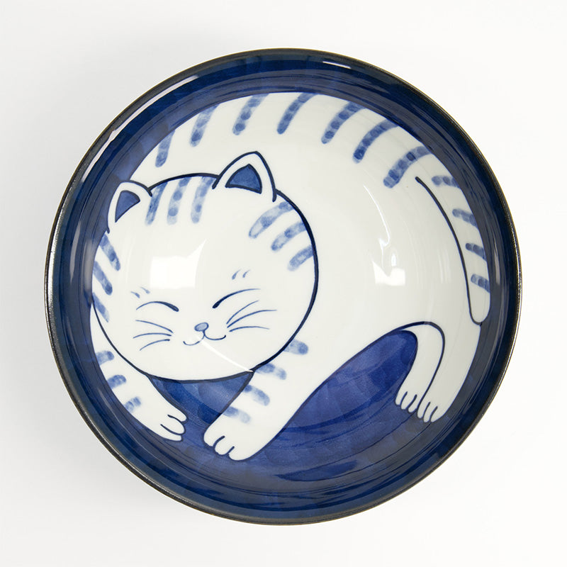 Bol ramen porcelaine 1L blanc Neko cat Tokyo Design