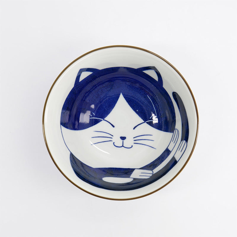 Bol tayo porcelaine bleu 500ml Neko cat Kawaii Tokyo Design
