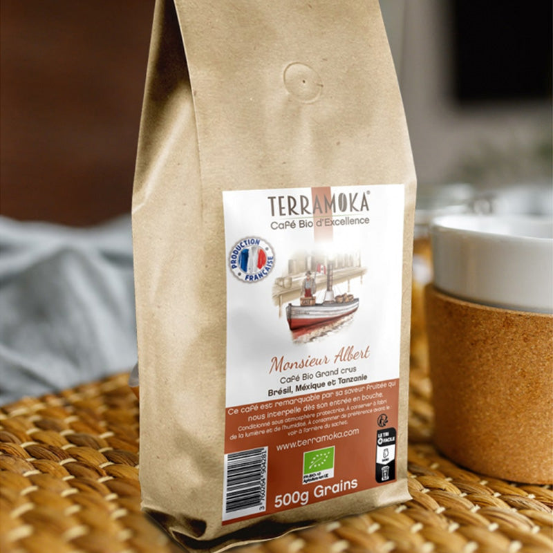 Café en grains bio 500g Monsieur Albert Terramoka