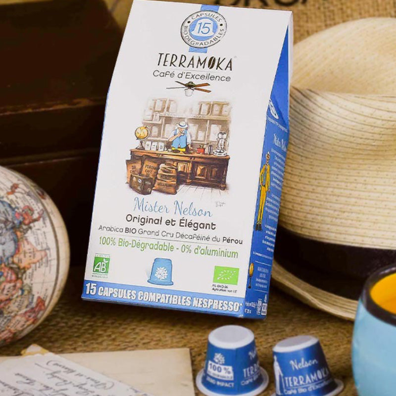 Capsules de café bio compostables 15 Mister Nelson Terramoka