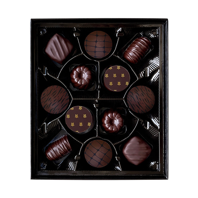 Coffret 12 chocolats noirs assortis Maxim's