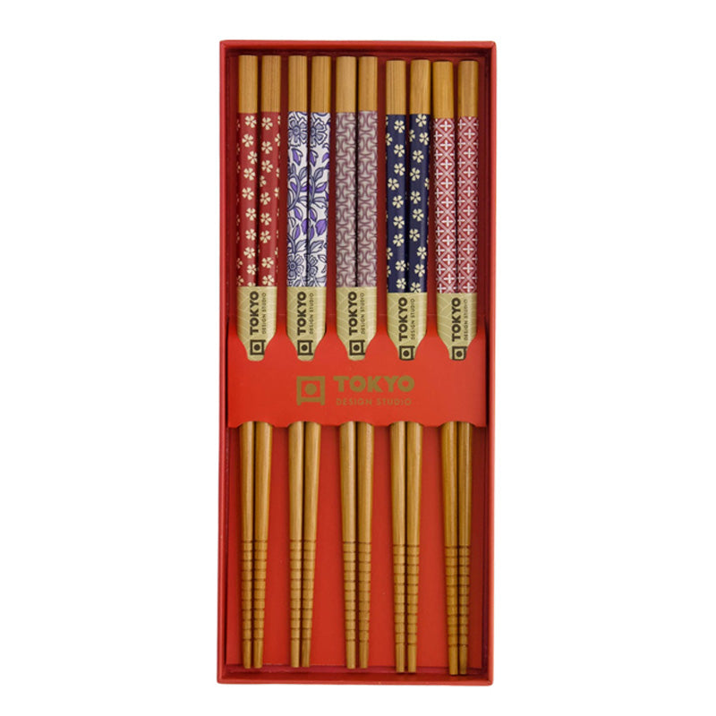 Coffret 5 baguettes cercles fleurs
