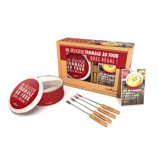 Coffret cuiseur à fromage au four rouge Cookut