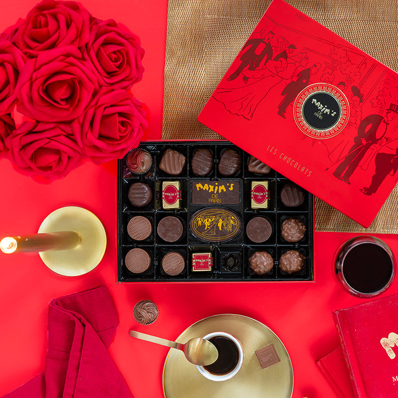 Coffret en métal 22 chocolats assortis Maxim's