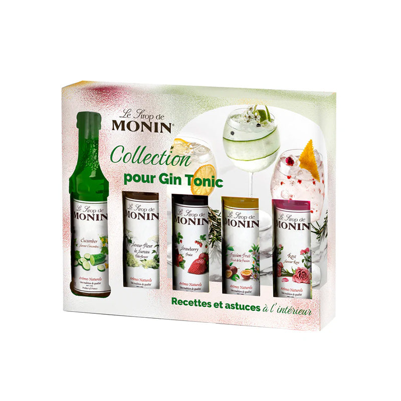 Coffret sirop gin tonic 5 mignonettes 25cl Monin