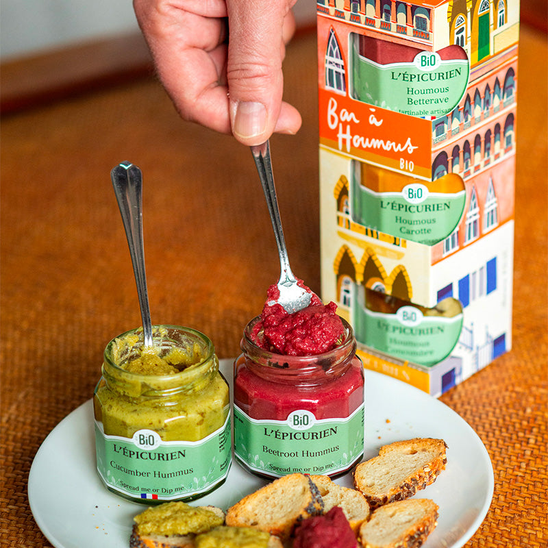 Coffret trio apéritif Bar à Houmous L'Épicurien