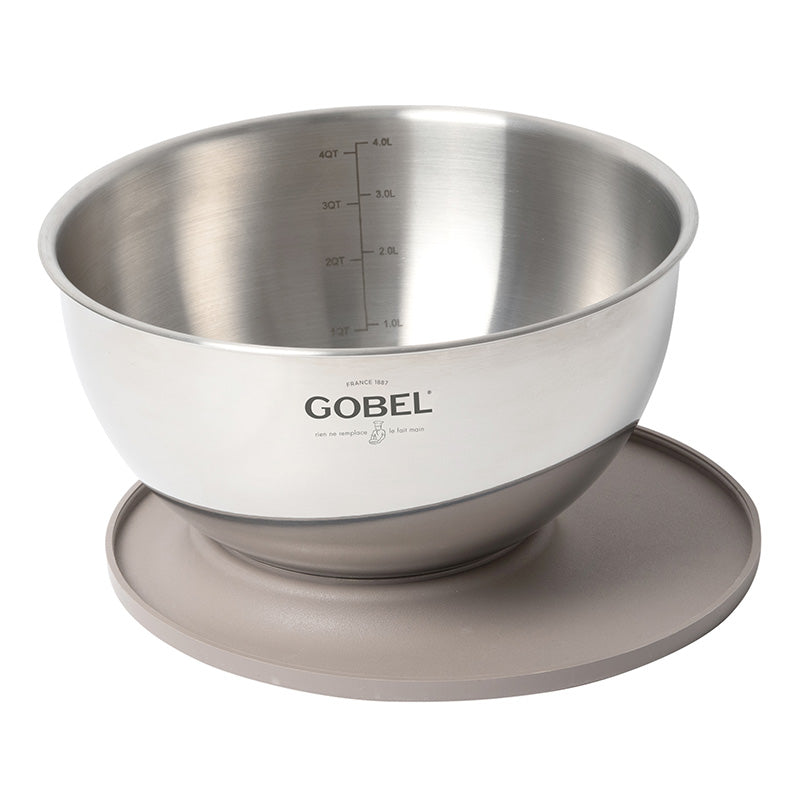 Cul de poule en inox avec couvercle-base 24cm Gobel