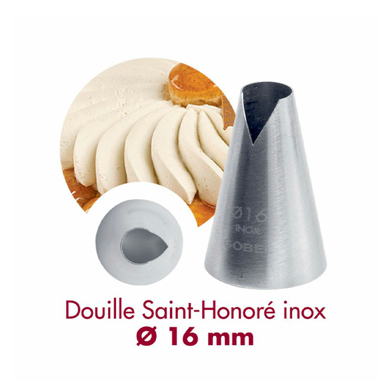 Douille Saint-Honoré inox 16mm Gobel