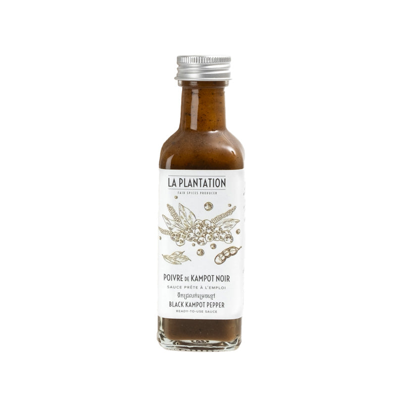 Sauce poivre de Kampot noir 100ml La Plantation