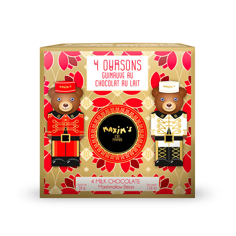 Mini ballotin 4 oursons en guimauve Maxim's