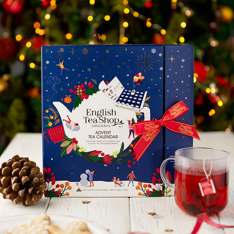 Calendrier Livre Avent Bleu Bio 25 sachets English Tea Shop