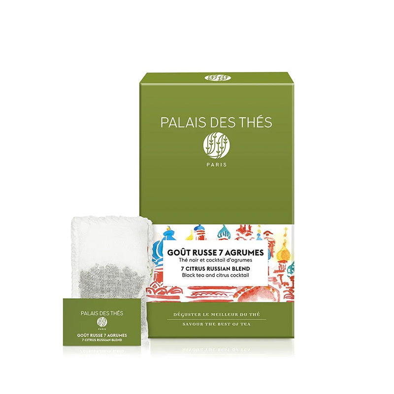 Thé noir et cocktail d'agrumes bio goût Russe 20 sachets Palais des thés