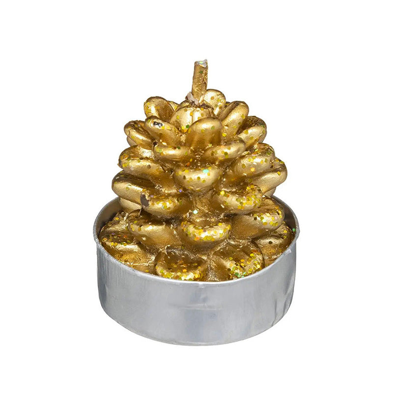 6 bougies chauffe-plat pomme de pin