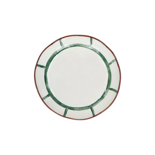 4 assiettes calottes en porcelaine 20 cm vert Mykonos Pomax
