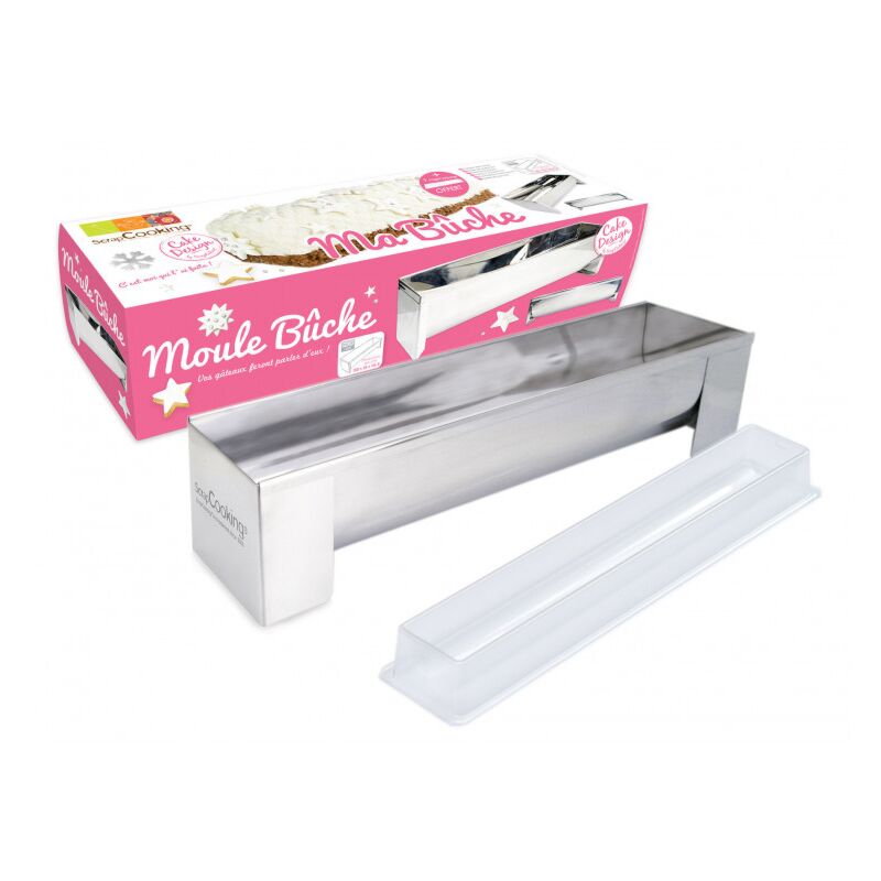 Moule bûche inox + 1 insert offert