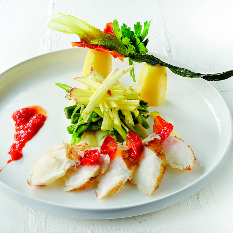 Assiette plate 19cm low rim blanc Gusto Bonbistro