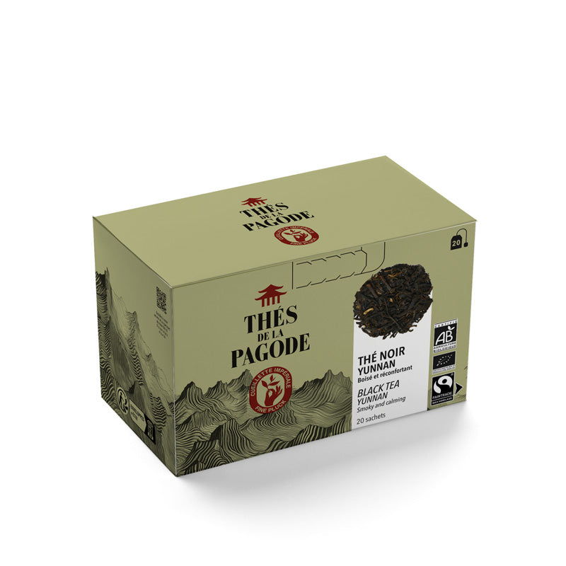 Coffret de 20 infusettes de thé noir Yunnan bio Thés de la Pagode
