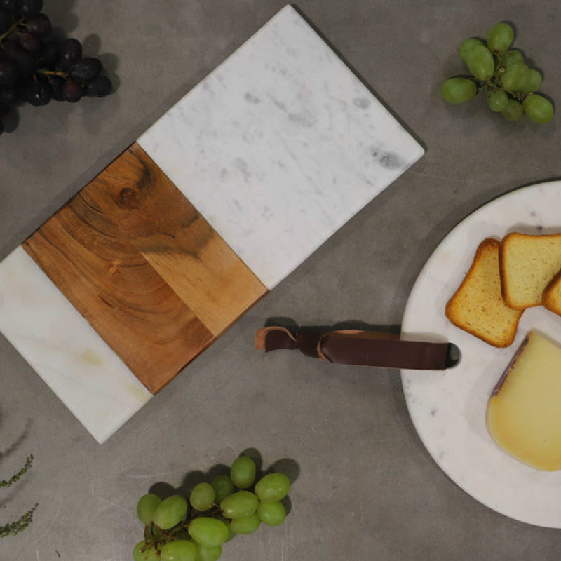Planche rectangle en marbre et bois Be Home