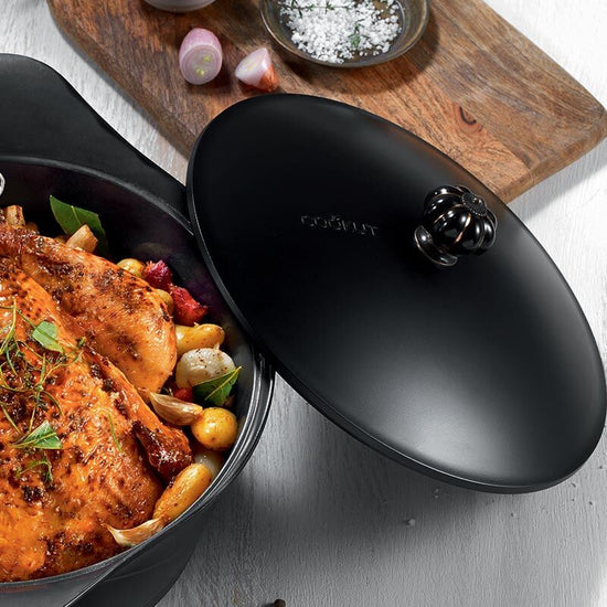 Poignée cocotte citrouille noir