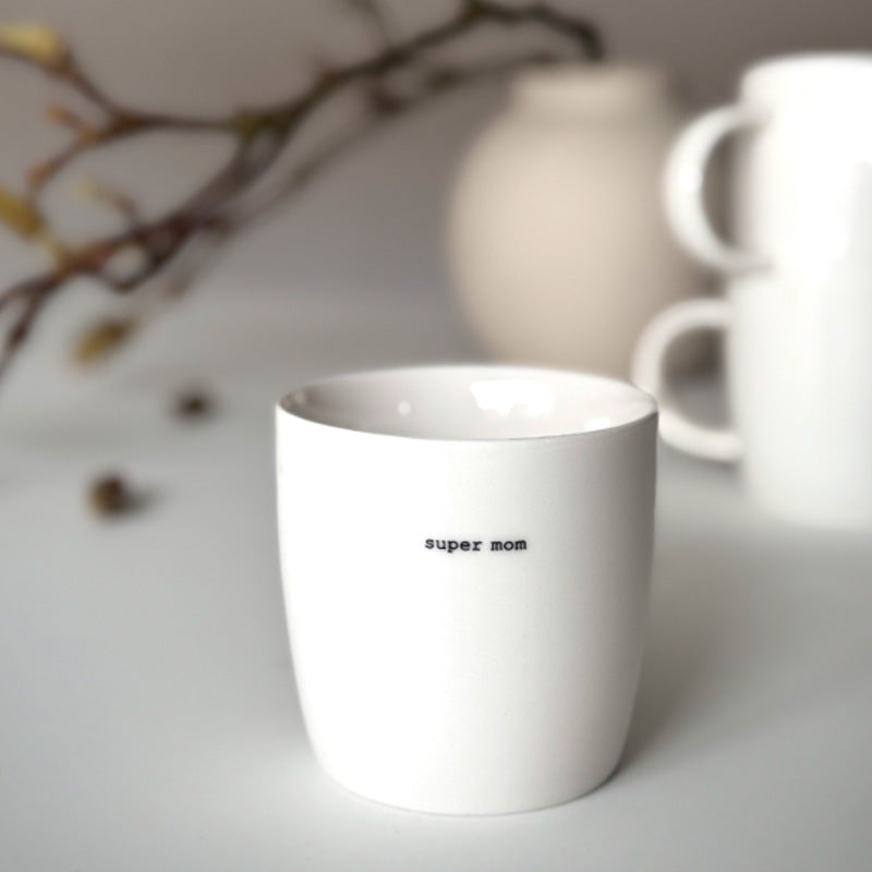 Mug Super mom blanc en porcelaine 300ml Sogne